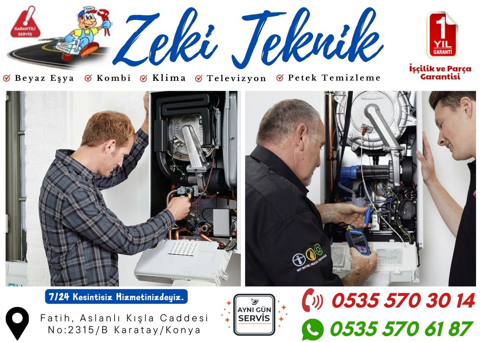 Karatay Kombi Arıza tamir Servisleri Konya